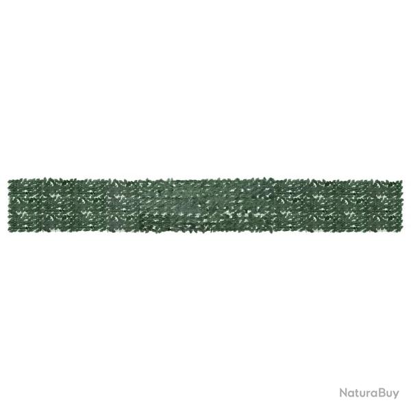�cran de balcon avec feuilles vert fonc� 600x75 cm