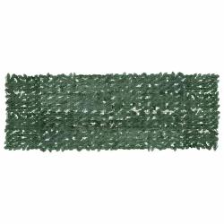 &Eacute;cran de balcon avec feuilles vert fonc&eacute; 300x100 cm
