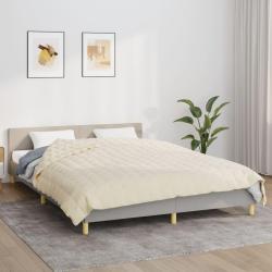 Couverture lest&eacute;e Cr&egrave;me clair 200x220 cm 13 kg Tissu