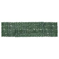 &Eacute;cran de balcon avec feuilles vert fonc&eacute; 400x100 cm