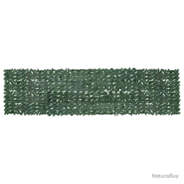 �cran de balcon avec feuilles vert fonc� 400x100 cm