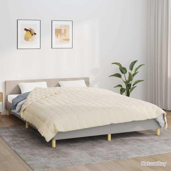 Couverture lest�e Cr�me clair 220x240 cm 15 kg Tissu