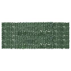 &Eacute;cran de balcon avec feuilles vert fonc&eacute; 400x150 cm