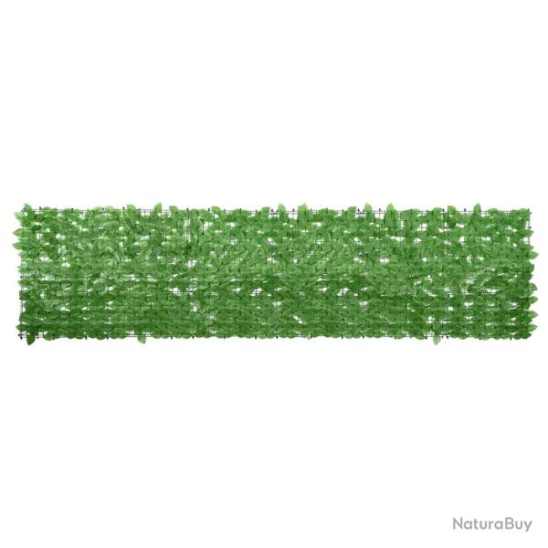 �cran de balcon avec feuilles vert 300x75 cm