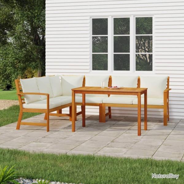 Ensemble � manger de coussins 5 pcs Bois acacia