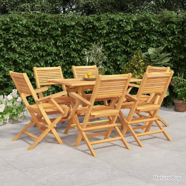 Ensemble � manger de 7 pcs Bois de teck solide