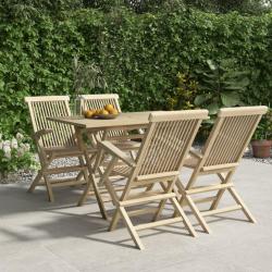 Salon de 5 pcs gris bois de teck massif