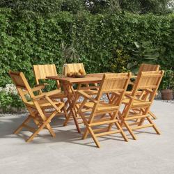Chaises pliantes, 6 pi&egrave;ces, en bois de teck massif, pour le jardin, 55 &times; 61 &times; 90 cm