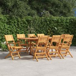 Chaises de pliantes lot de 8 55x61x90cm bois massif teck