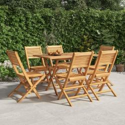 Chaises de pliantes lot de 6 47x62x90cm bois massif teck