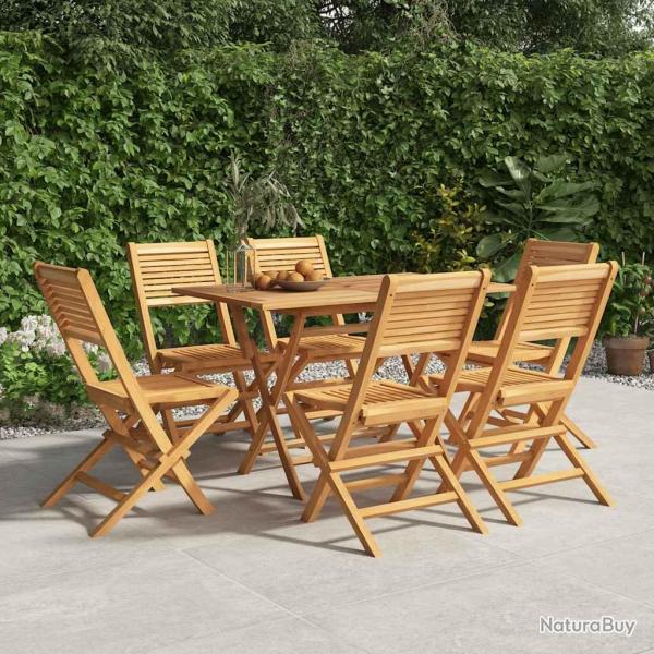 Chaises de pliantes lot de 6 47x62x90cm bois massif teck