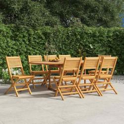 Chaises de pliantes lot de 8 47x62x90cm bois massif teck