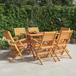 Chaises de pliantes lot de 6 55x62x90cm bois massif teck
