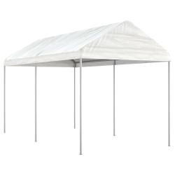 Belv&eacute;d&egrave;re avec toit blanc 4,46x2,28x2,69 m poly&eacute;thyl&egrave;ne