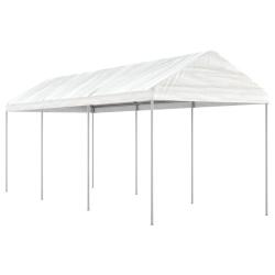 Belv&eacute;d&egrave;re avec toit blanc 6,69x2,28x2,69 m poly&eacute;thyl&egrave;ne