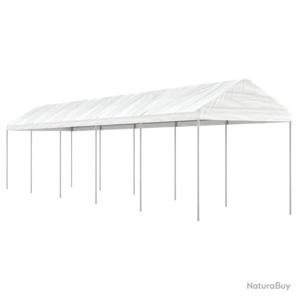 Belv�d�re avec toit blanc 11,15x2,28x2,69 m poly�thyl�ne