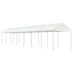 Belv&eacute;d&egrave;re avec toit blanc 15,61x2,28x2,69 m poly&eacute;thyl&egrave;ne