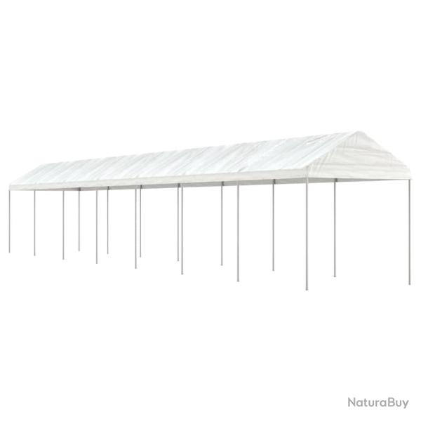 Belv�d�re avec toit blanc 15,61x2,28x2,69 m poly�thyl�ne