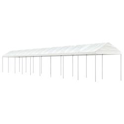 Belv&eacute;d&egrave;re avec toit blanc 20,07x2,28x2,69 m poly&eacute;thyl&egrave;ne