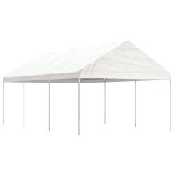 Belv&eacute;d&egrave;re avec toit blanc 6,69x4,08x3,22 m poly&eacute;thyl&egrave;ne