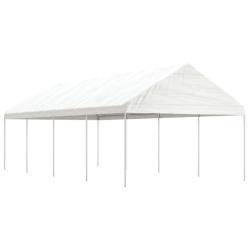 Belv&eacute;d&egrave;re avec toit blanc 8,92x4,08x3,22 m poly&eacute;thyl&egrave;ne