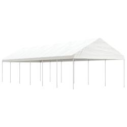 Belv&eacute;d&egrave;re avec toit blanc 13,38x4,08x3,22 m poly&eacute;thyl&egrave;ne