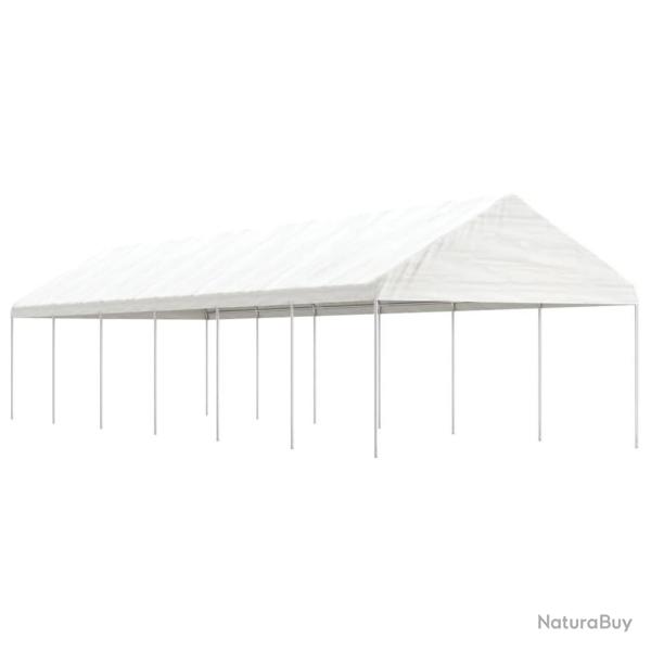 Belv�d�re avec toit blanc 13,38x4,08x3,22 m poly�thyl�ne