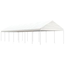 Belv&eacute;d&egrave;re avec toit blanc 15,61x4,08x3,22 m poly&eacute;thyl&egrave;ne