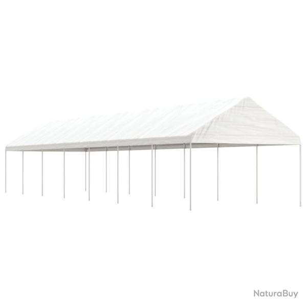 Belv�d�re avec toit blanc 15,61x4,08x3,22 m poly�thyl�ne
