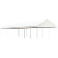 Belv&eacute;d&egrave;re avec toit blanc 17,84x4,08x3,22 m poly&eacute;thyl&egrave;ne