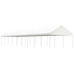 Belv&eacute;d&egrave;re avec toit blanc 20,07x4,08x3,22 m poly&eacute;thyl&egrave;ne