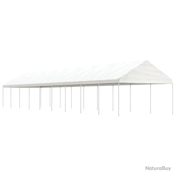 Belv�d�re avec toit blanc 20,07x4,08x3,22 m poly�thyl�ne