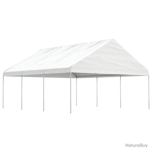 Belv�d�re avec toit blanc 6,69x5,88x3,75 m poly�thyl�ne
