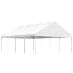 Belv&eacute;d&egrave;re avec toit blanc 8,92x5,88x3,75 m poly&eacute;thyl&egrave;ne