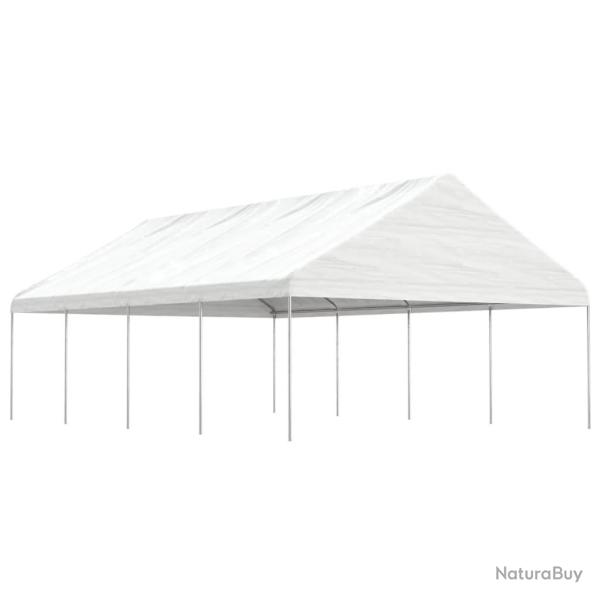 Belv�d�re avec toit blanc 8,92x5,88x3,75 m poly�thyl�ne