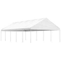 Belv&eacute;d&egrave;re avec toit blanc 11,15x5,88x3,75 m poly&eacute;thyl&egrave;ne