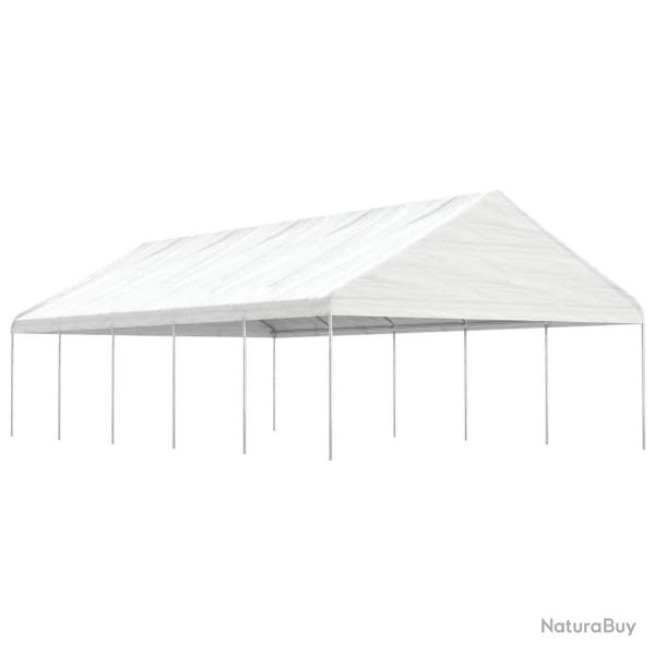 Belv�d�re avec toit blanc 11,15x5,88x3,75 m poly�thyl�ne