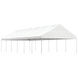 Belv&eacute;d&egrave;re avec toit blanc 13,38x5,88x3,75 m poly&eacute;thyl&egrave;ne