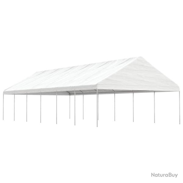 Belv�d�re avec toit blanc 13,38x5,88x3,75 m poly�thyl�ne