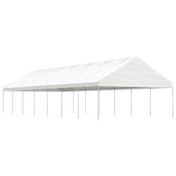 Belv&eacute;d&egrave;re avec toit blanc 15,61x5,88x3,75 m poly&eacute;thyl&egrave;ne