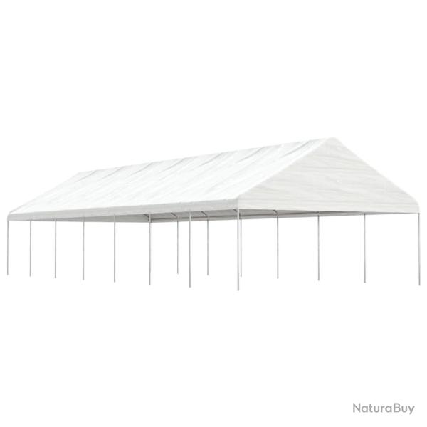 Belv�d�re avec toit blanc 15,61x5,88x3,75 m poly�thyl�ne