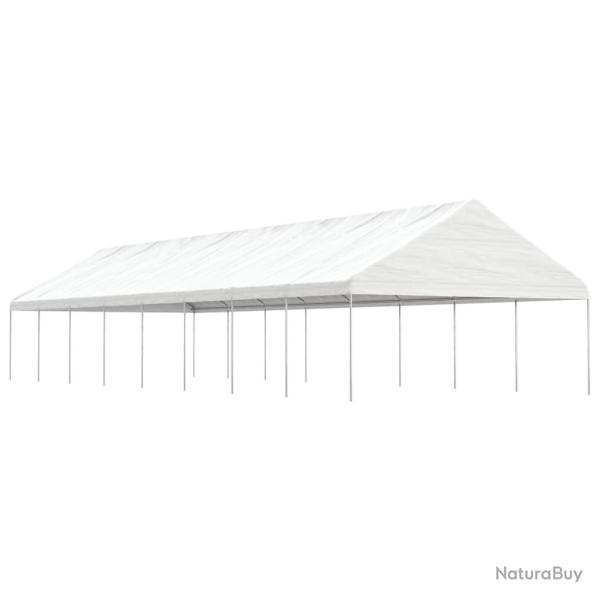 Belv�d�re avec toit blanc 17,84x5,88x3,75 m poly�thyl�ne