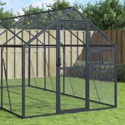 Voli&egrave;re anthracite 1,79x8x1,85 m aluminium