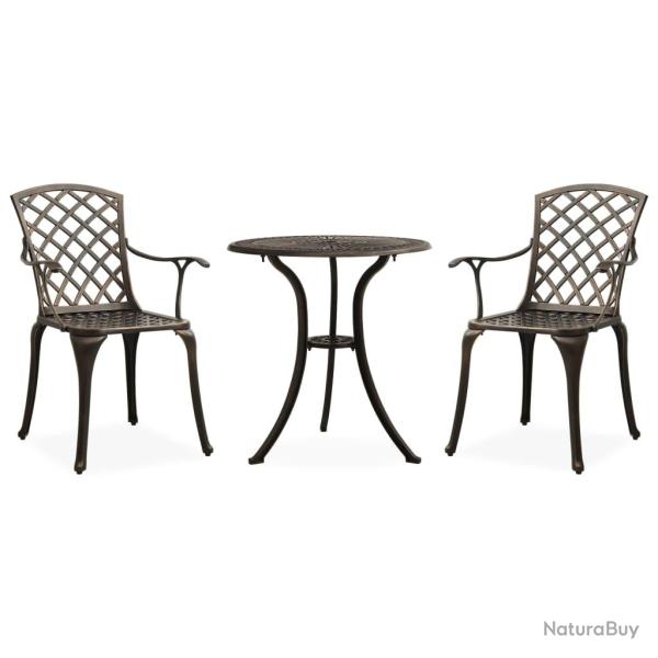 Ensemble de bistro 3 pcs Aluminium coul� Bronze