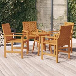 Chaises &agrave; manger de lot de 4 bois massif d'acacia