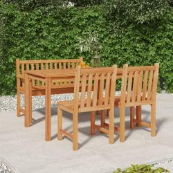 Ensemble &agrave; manger de 4 pcs Bois de teck massif