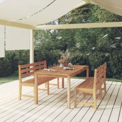 Ensemble &agrave; manger de 3 pcs Bois de teck massi