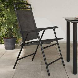 Chaises de pliables lot de 8 en acier et textil&egrave;ne