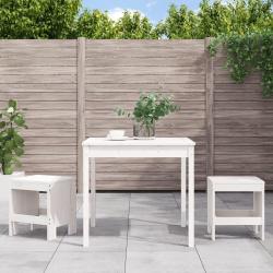 Ensemble de bistrot de 3 pcs blanc bois de pin massif
