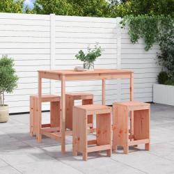 Ensemble de bar de 5 pcs bois massif de Douglas